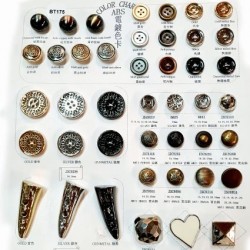 Plaque de 40 boutons et 3 boutons brandebourg pour création unique prix pour la plaque entière