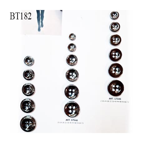 Plaque de 17 boutons de créateur couleur chrome pour création unique prix pour la plaque entière