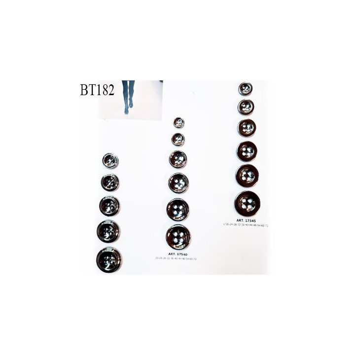 Plaque de 17 boutons de créateur couleur chrome pour création unique prix pour la plaque entière