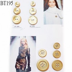 Plaque de 11 boutons de créateur couleur doré mat pour création unique prix pour la plaque entière