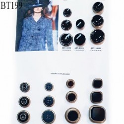 Plaque de 20 boutons de créateur couleur noir pour création unique prix pour la plaque entière