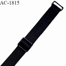 Bretelle lingerie SG 10 mm très haut de gamme couleur noir avec 2 barrettes longueur 22 cm + réglage prix à l'unité