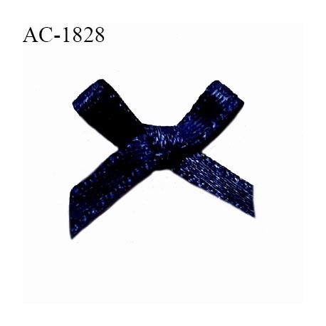 Noeud lingerie satin couleur bleu marine haut de gamme largeur 15 mm hauteur 15 mm prix à l'unité