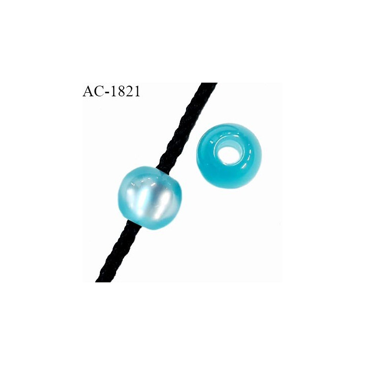 Perle stop cordon couleur bleu diamètre 14 mm pour cordon de 3 mm de diamètre prix à l'unité