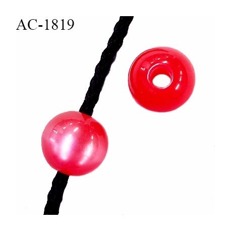 Perle stop cordon couleur rose diamètre 14 mm pour cordon de 3 mm de diamètre prix à l'unité