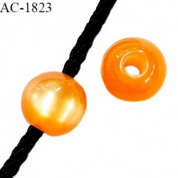 Perle stop cordon couleur orange diamètre 14 mm pour cordon de 3 mm de diamètre prix à l'unité