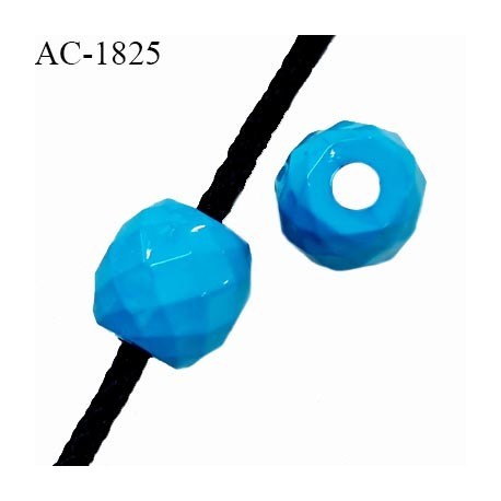 Perle stop cordon couleur bleu diamètre 16 mm pour cordon de 3 mm de diamètre prix à l'unité