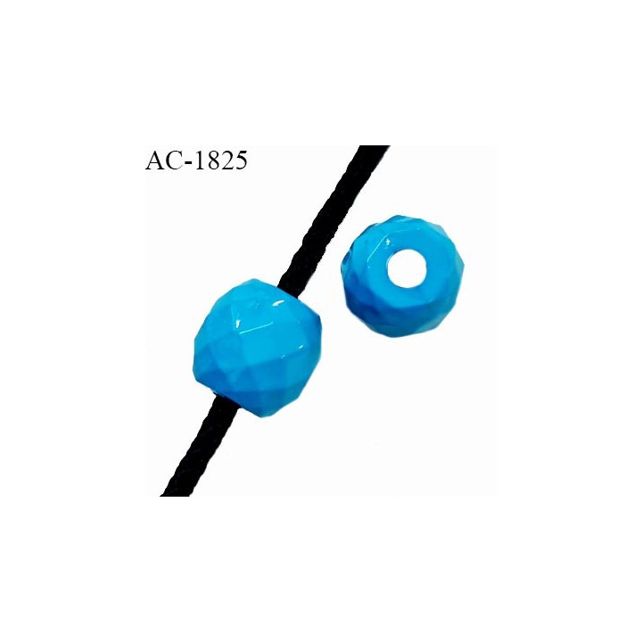 Perle stop cordon couleur bleu diamètre 16 mm pour cordon de 3 mm de diamètre prix à l'unité