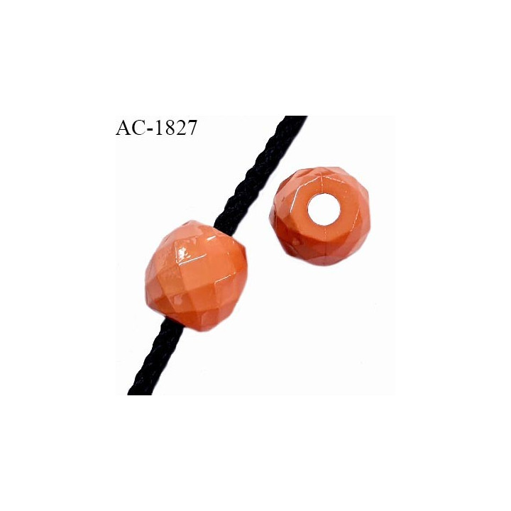 Perle stop cordon couleur terre de feu diamètre 16 mm pour cordon de 3 mm de diamètre prix à l'unité