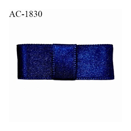 Noeud lingerie satin couleur bleu marine haut de gamme largeur 40 mm hauteur 15 mm prix à l'unité
