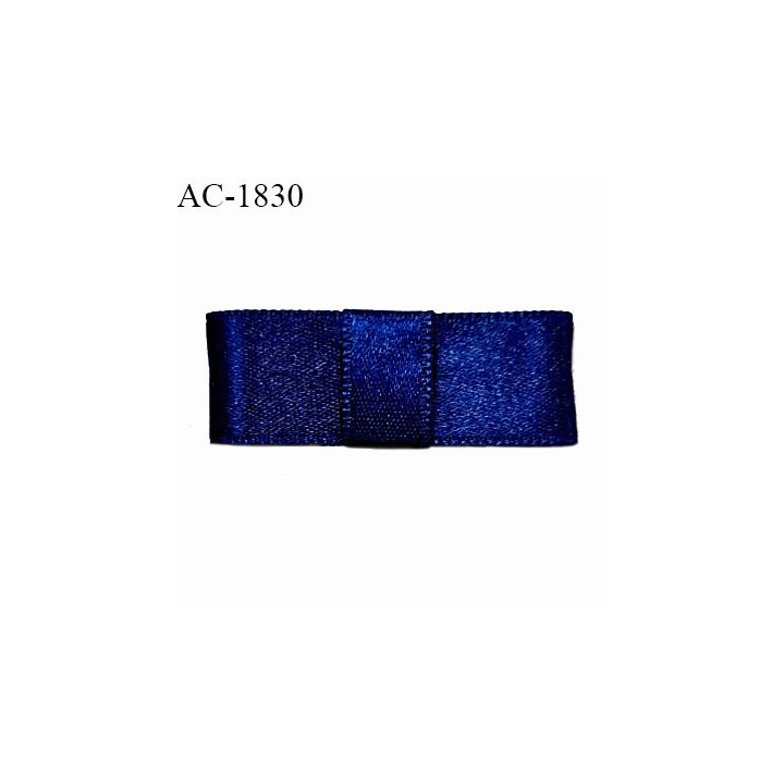 Noeud lingerie satin couleur bleu marine haut de gamme largeur 40 mm hauteur 15 mm prix à l'unité