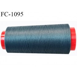 Cone 1000 m fil mousse polyester n°110 couleur bleu ardoise longueur 1000 mètres bobiné en France