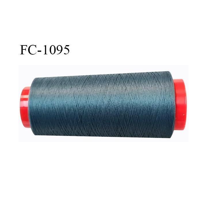 Cone 5000 m fil mousse polyester n°110 couleur bleu ardoise longueur 5000 mètres bobiné en France