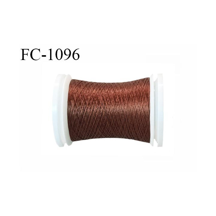 Bobine 500 m fil mousse polyester n°160 couleurmarron clair tirant sur le rouille longueur 500 mètres bobiné en France