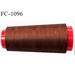 Cone 1000 m fil mousse polyester n°160 couleur marron clair tirant sur le rouille longueur 1000 mètres bobiné en France
