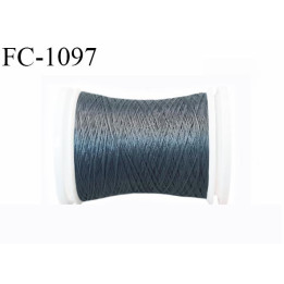 Bobine 500 m fil mousse polyester n°160 couleur gris longueur 500 mètres bobiné en France