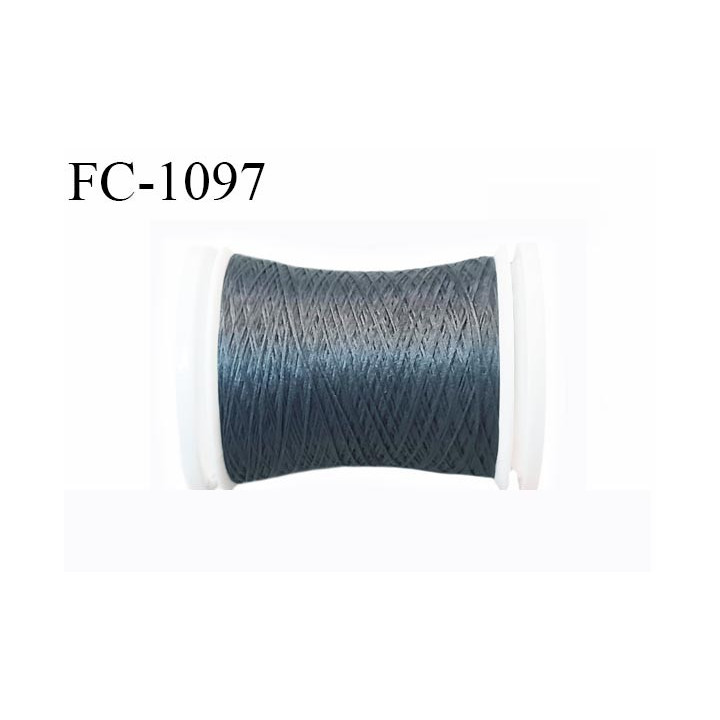 Bobine 500 m fil mousse polyester n°160 couleur gris longueur 500 mètres bobiné en France