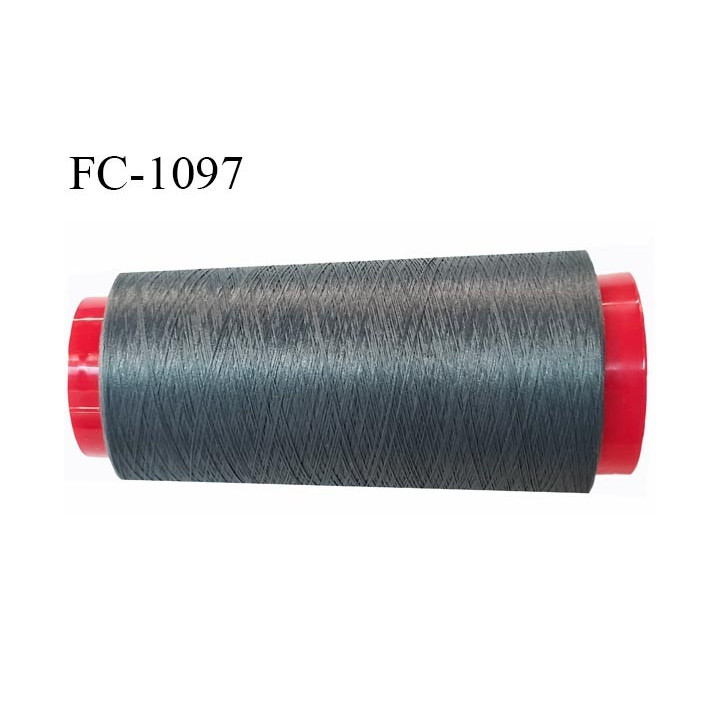 Cone 2000 m fil mousse polyester n°160 couleur gris longueur 2000 mètres bobiné en France