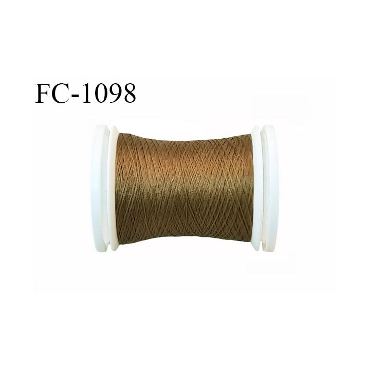Bobine 500 m fil mousse polyester n°160 couleur caramel longueur 500 mètres bobiné en France