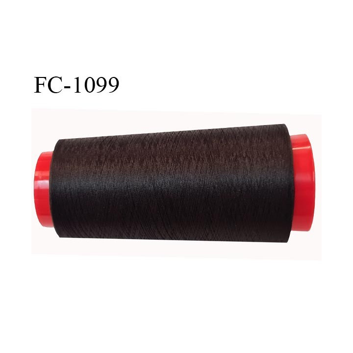 Cone 2000 m fil mousse polyester n°160 couleur marron longueur 2000 mètres bobiné en France