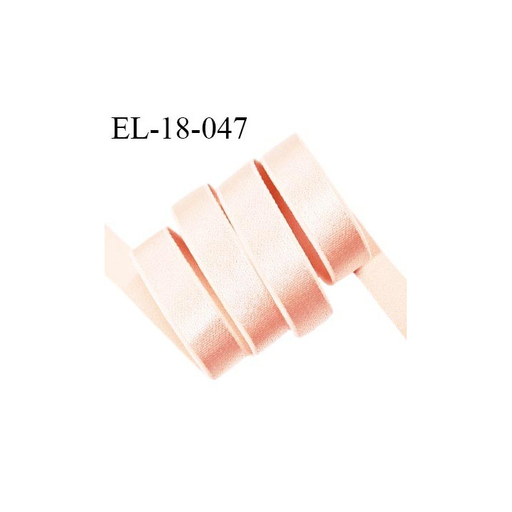 Elastique 18 mm lingerie haut de gamme couleur rose poudre brillant largeur 18 mm bonne élasticité prix au mètre