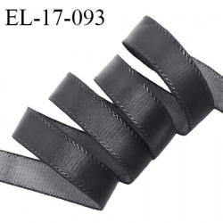 Elastique 16 mm bretelle et lingerie avec surpiqûres couleur gris foncé fabriqué en France prix au mètre
