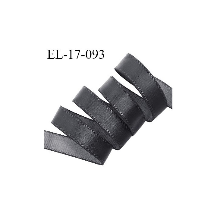 Elastique 16 mm bretelle et lingerie avec surpiqûres couleur gris foncé fabriqué en France prix au mètre