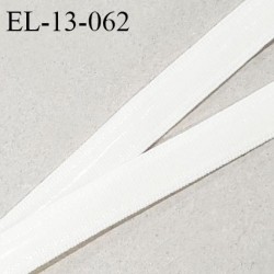 Elastique 13 mm anti-glisse haut de gamme couleur écru largeur 13 mm fabriqué en France prix au mètre