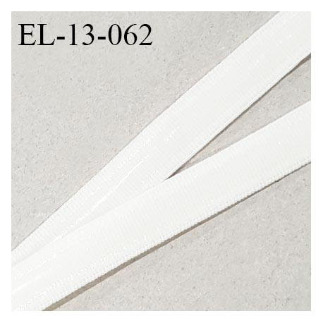 Elastique 13 mm anti-glisse haut de gamme couleur écru largeur 13 mm fabriqué en France prix au mètre
