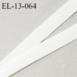 Elastique 13 mm anti-glisse haut de gamme couleur ivoire largeur 13 mm fabriqué en France prix au mètre