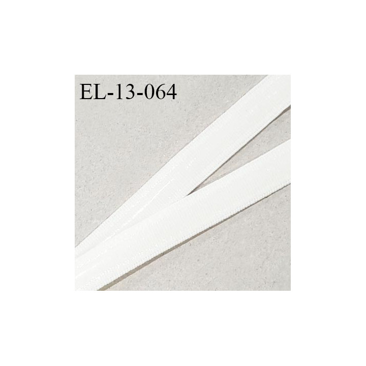 Elastique 13 mm anti-glisse haut de gamme couleur ivoire largeur 13 mm fabriqué en France prix au mètre