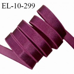 Elastique lingerie 10 mm haut de gamme couleur framboise brillant bonne élasticité allongement +50% largeur 10 mm prix au mètre