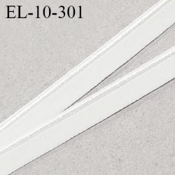 Elastique 10 mm lingerie haut de gamme couleur ivoire avec liseré brillant doux au toucher largeur 10 mm prix au mètre