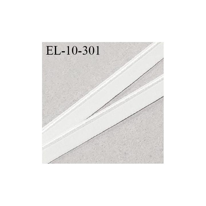 Elastique 10 mm lingerie haut de gamme couleur ivoire avec liseré brillant doux au toucher largeur 10 mm prix au mètre