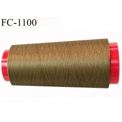 Cone 2000 m fil polyester fil n°120 Coats Epic couleur caramel de 2000 mètres bobiné en France résistance cassure 1000 grammes