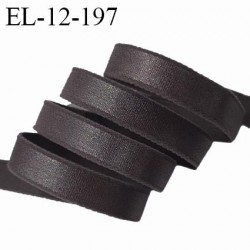 Elastique lingerie 12 mm haut de gamme couleur brun brillant bonne élasticité allongement +50% largeur 12 mm prix au mètre