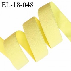 Elastique 18 mm lingerie haut de gamme fabriqué en France couleur jaune citron bonne élasticité prix au mètre