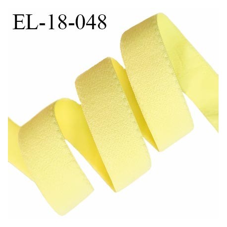 Elastique 18 mm lingerie haut de gamme fabriqué en France couleur jaune citron bonne élasticité prix au mètre