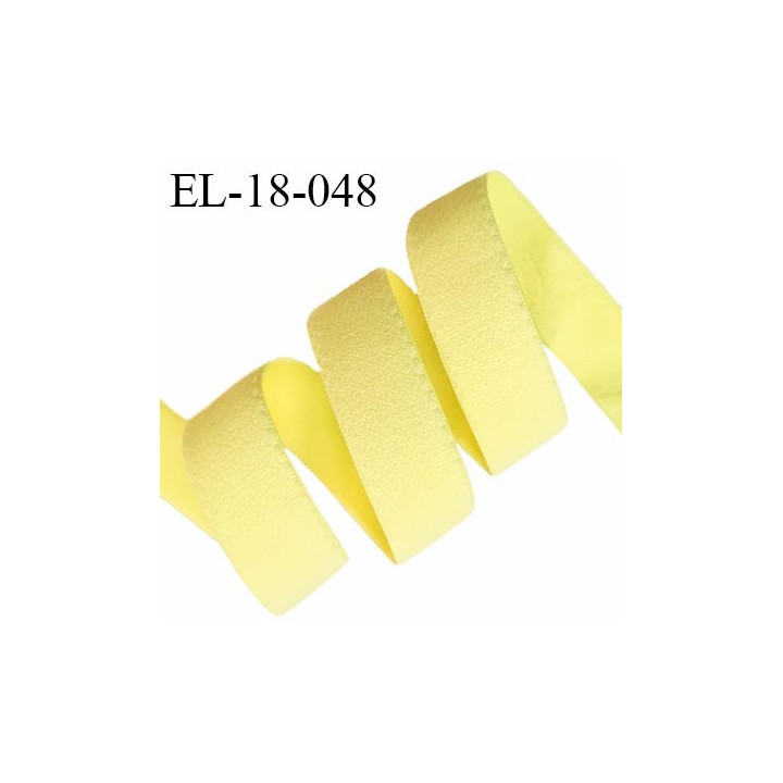 Elastique 18 mm lingerie haut de gamme fabriqué en France couleur jaune citron bonne élasticité prix au mètre