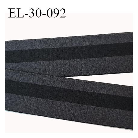 élastique 30 mm spécial lingerie, sport caleçon gris et noir grisoeko-tex haut de gamme allongement 190% prix au mètre