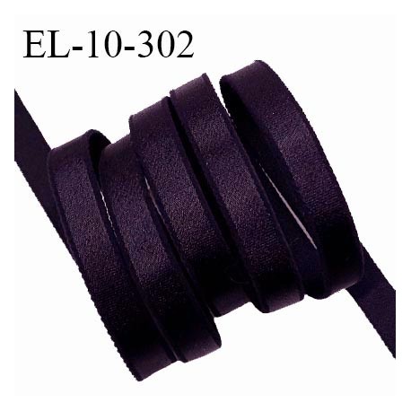 Elastique lingerie 10 mm haut de gamme fabriqué en France couleur prune élastique souple et brillant prix au mètre