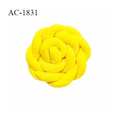 Décor lingerie et autres escargot toronné lycra diamètre 20 mm couleur jaune épaisseur 7 mm prix à l'unité