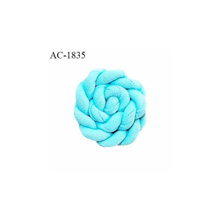 Décor lingerie et autres escargot toronné lycra diamètre 20 mm couleur bleu épaisseur 7 mm prix à l'unité