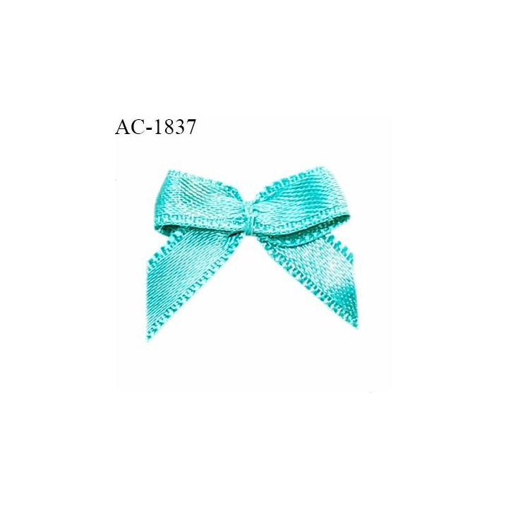 Noeud lingerie satin couleur vert haut de gamme largeur 20 mm hauteur 15 mm prix à l'unité