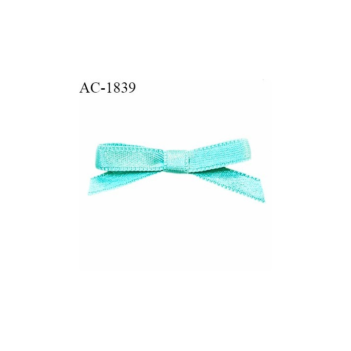 Noeud lingerie satin couleur vert haut de gamme largeur 45 mm hauteur 15 mm prix à l'unité