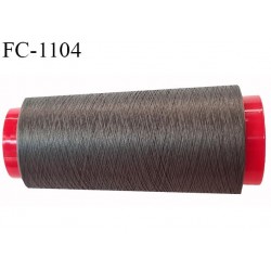 Cone 5000 m fil mousse polyester n°110 couleur gris foncé longueur 5000 mètres bobiné en France