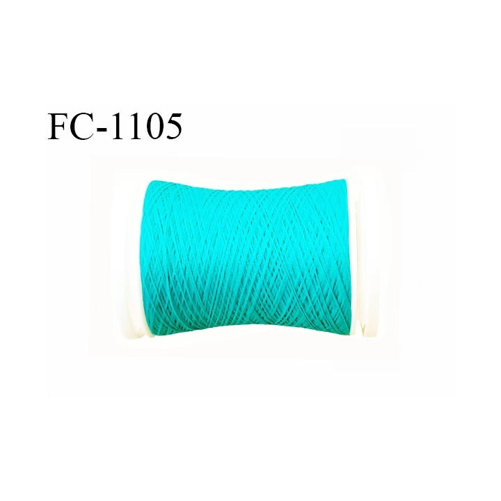 Bobine 500 m fil mousse polyester n°110 couleur lagon longueur 500 mètres bobiné en France