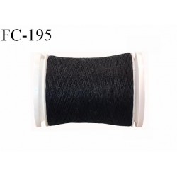 bobine de fil polyester n° 120 couleur noir longueur de la bobine 500 mètres fabriqué en France