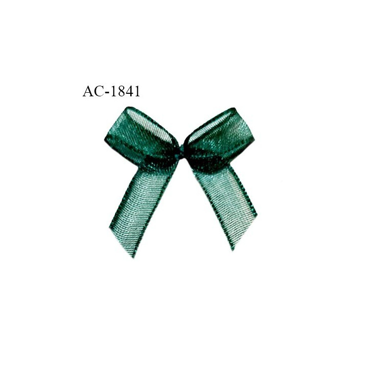 Noeud lingerie mousseline couleur vert  haut de gamme largeur 20 mm hauteur 20 mm prix à l'unité