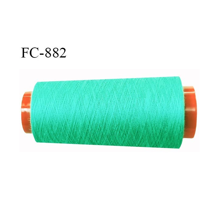 Cone 5000 m fil Polyester n° 120 couleur vert longueur 5000 mètres fil européen bobiné en France certifié oeko tex